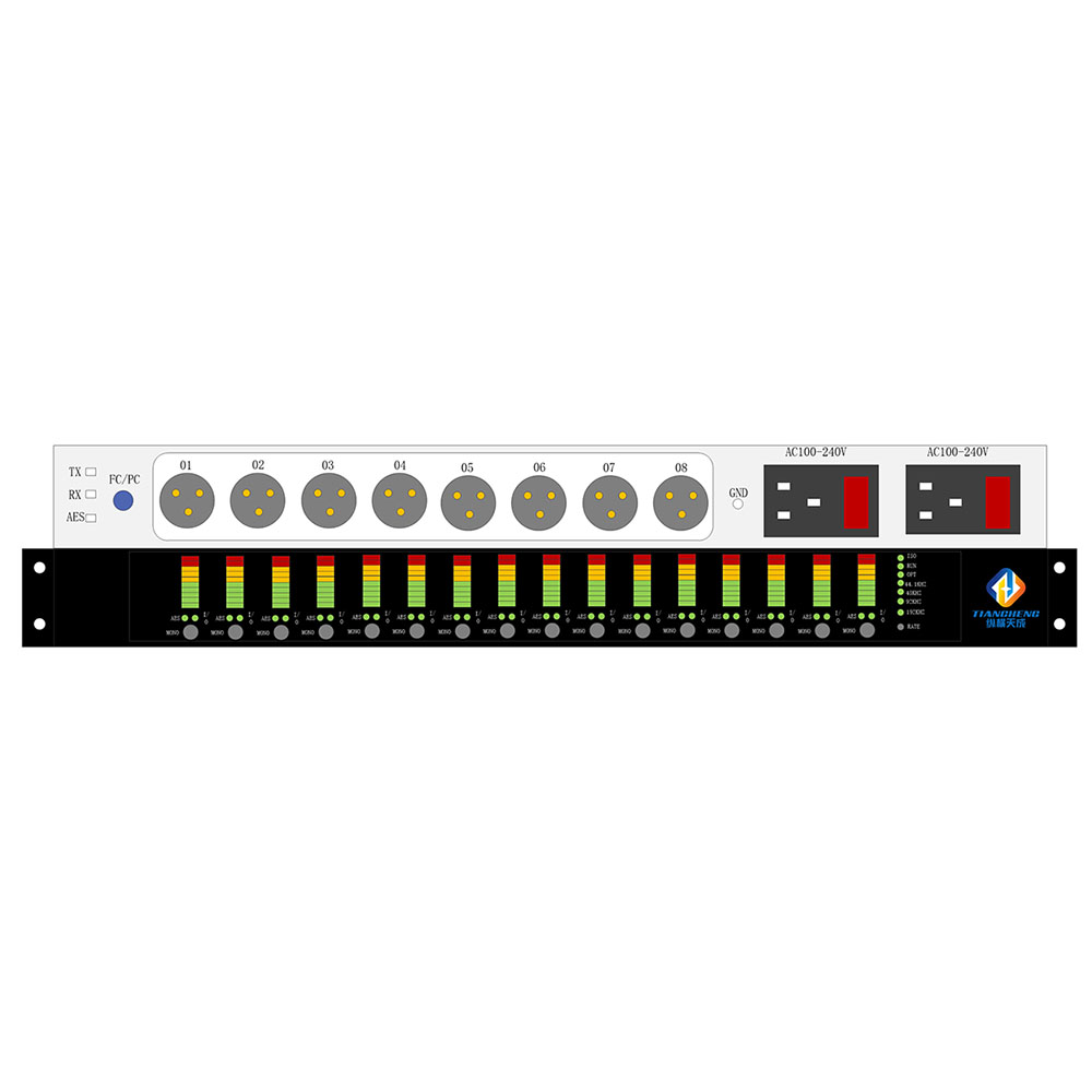 4路双声道卡侬音频光端机
