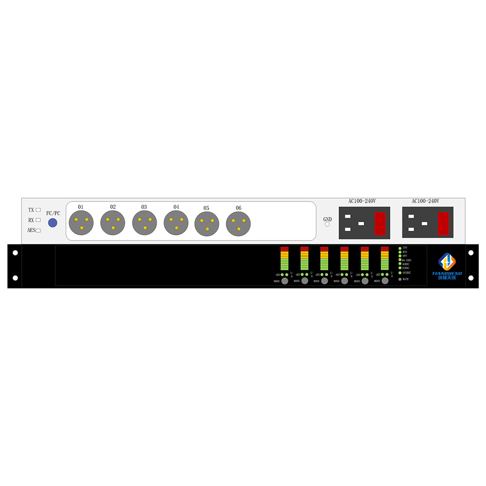 3路双声道卡侬音频光端机
